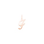 Pendentif or rosé 750/18 ct, Lettre F