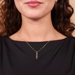 Pendentif or rosé 750/18 ct avec diamants 0.03 ct H/si - AN-73390-RG