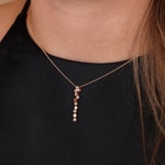 Pendentif or rosé 750/18 ct avec diamants 0.05 ct H/si - AN-73313-RG