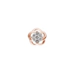 Anhänger 750/18 K Roségold mit Diamanten 0.10 ct H/si, Blume