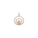 Pendentif or rosé 750/18 ct avec diamants 0.12 ct H/si