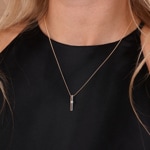 Anhänger 750/18 K Roségold mit Diamanten 0.12 ct H/si - AN-73159-RG