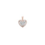 Anhänger 750/18 K Roségold mit Diamanten 0.51 ct H/si, Herz