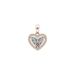 Anhänger 750/18 K Roségold mit Diamanten 0.51 ct H/si, Herz