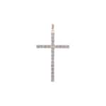 Anhänger 750/18 K Roségold mit Diamanten 1.00 ct H/si, Kreuz