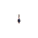 Anhänger 750/18 K Roségold mit Saphir & Diamanten 0.11 ct H/si