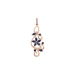 Anhänger 750/18 K Roségold mit Saphiren & Diamanten 0.03 ct