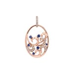 Anhänger 750/18 K Roségold mit Saphiren & Diamanten 0.11 ct