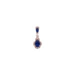 Anhänger 750/18 K Roségold mit Saphiren & Diamanten 0.12 ct