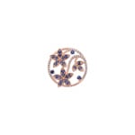 Anhänger 750/18 K Roségold mit Saphiren & Diamanten 0.14 ct