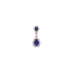 Anhänger 750/18 K Roségold mit Saphiren & Diamanten 0.16 ct
