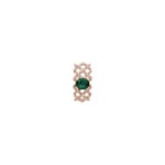 Emerald Pendant 750/18 K Rose Gold with Diamonds 0.08 ct H/si