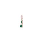 Pendant 750/18 K Rose Gold with Emeralds & Diamonds 0.18 ct H/si - AN-73393-SMA-RG