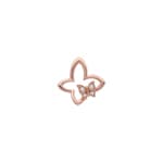 Anhänger 750/18 K Roségold Schmetterling mit Diamanten 0.02 ct