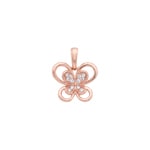Anhänger 750/18 K Roségold Schmetterling mit Diamanten 0.05 ct