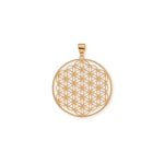 Anhänger 750/18 K Rotgold, Blume des Lebens 20mm