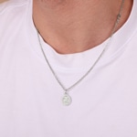 Pendant 750/18 K White Gold 12x14mm, Guardian Angel - 20571G