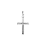 Anhänger 750/18 K Weissgold 12x18mm, Kreuz