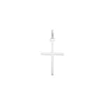 Pendentif or gris 750/18 ct 14x21mm, Croix