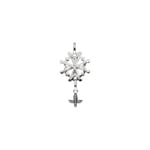 Pendentif or gris 750/18 ct 14x24mm, Croix huguenote