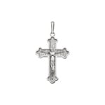 Anhänger 750/18 K Weissgold 37 x 24mm, Kreuz mit Jesus