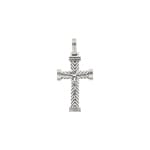 Anhänger 750/18 K Weissgold 39 x 19mm, Kreuz mit Jesus