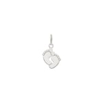 Pendentif or gris 750/18 ct Pieds de bébé - 645801WG