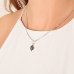 Pendentif or gris 750/18 ct Pieds de bébé - 645801WG