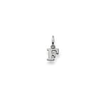 Pendentif or gris 750/18 ct, Lettre F