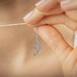 Pendant 750/18 K White Gold Letter J - 2930JG