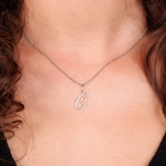 Pendentif or gris 750/18 ct Lettre Q - 2930QG