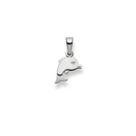 Pendentif or gris 750/18 ct, Dauphin
