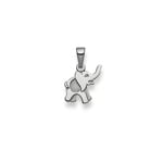 Pendentif or gris 750/18 ct, Éléphant