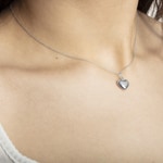 Pendentif or gris 750/18 ct Cœur - 1256.05825/0001