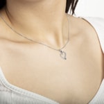 Pendentif or gris 750/18 ct, Cœur - 1256.08430/0001