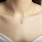 Pendentif or gris 750/18 ct, Cœur - 1256.08430/0001