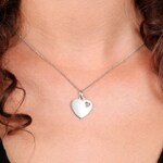 Pendentif or gris 750/18 ct Cœurs 17x15mm - 631.5G