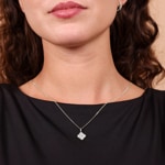 Pendant 750/18 K White Gold Cloverleaf with Diamonds 0.51 ct H/si - AN-73375-WG