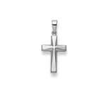 Pendentif or gris 750/18 ct, Croix