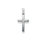 Pendentif or gris 750/18 ct, Croix