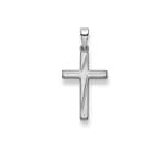 Pendentif or gris 750/18 ct, Croix