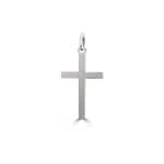 Pendentif or gris 750/18 ct 15x24mm, Croix