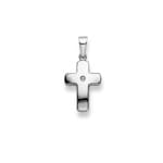 Pendentif or gris 750/18 ct avec brilliant, Croix