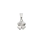 Anhänger 750/18 K Weissgold mit Diamant, Kleeblatt