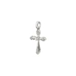 Pendant 750/18 K White Gold with Diamonds 0.03 ct H/si, Cross - AN-56684-WG