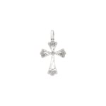 Anhänger 750/18 K Weissgold mit Diamanten 0.04 ct H/si, Kreuz