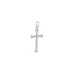 Pendant 750/18 K White Gold Cross with Diamonds 0.054 ct H/si - AN-56687-WG