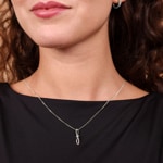 Pendentif or gris 750/18 ct avec diamants 0.09 ct H/si - AN-73413-WG