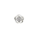 Anhänger 750/18 K Weissgold mit Diamanten 0.10 ct H/si, Blume