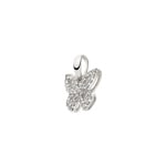 Pendant 750/18 K White Gold with Diamonds 0.12 ct H/si, Butterfly - AN-45158-WG